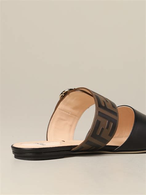 fendi womens mules|fendi sandals flat woman.